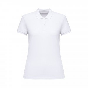 BEIGE - Polo professionnel de travail 100% coton femme artisan manutention chantier transport