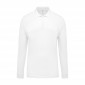 BLANC - Polo professionnel de travail 100% coton homme manutention chantier logistique artisan