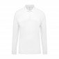 BLANC - Polo professionnel de travail 100% coton homme logistique chantier transport artisan