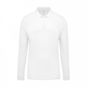 BLANC - Polo professionnel de travail 100% coton homme logistique chantier transport artisan