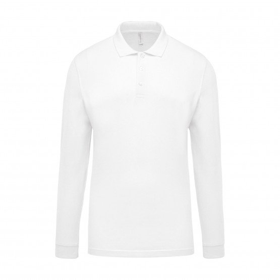 BLANC - Polo professionnel de travail 100% coton homme logistique chantier transport artisan