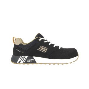 NOIR - Chaussure de sécurité S1P professionnelle de travail noire EN ISO 20345 S1P mixte chantier auxiliaire de vie artisan aid