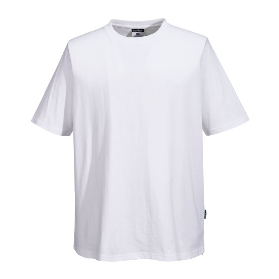 BLANC - Tee-shirt professionnel de travail à manches courtes homme restaurant serveur hôtel cuisine
