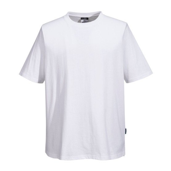 BLANC - Tee-shirt professionnel de travail à manches courtes homme restauration restaurant cuisine hôtel
