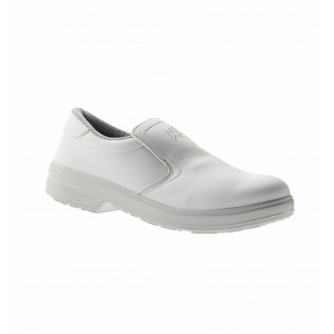 BLANC - Chaussure de cuisine de sécurité S2 professionnelle de travail blanche noire EN ISO 20345 S2 homme restaurant hôtel cui