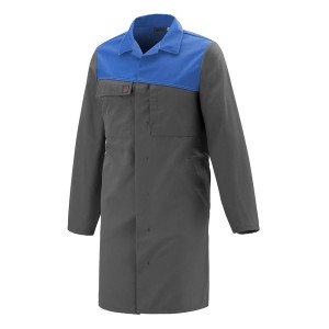 GRIS/ROUGE - Blouse professionnelle de travail à manches longues homme artisan logistique chantier manutention