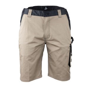 BEIGE/ARDOISE - Bermuda professionnel de travail homme logistique chantier manutention artisan
