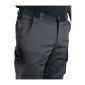 GRIS/NOIR - Bermuda professionnel de travail homme logistique chantier manutention artisan