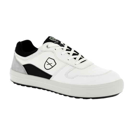 BLANC,NOIR - Chaussure de sécurité S3S professionnelle de travail blanche noire EN ISO 20345 S3S mixte logistique chantier manu