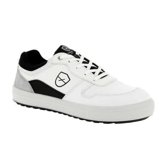BLANC,NOIR - Chaussure de sécurité S3S professionnelle de travail blanche noire EN ISO 20345 S3S mixte manutention artisan tran