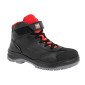 NOIR - Chaussure haute de sécurité S3 professionnelle de travail noire en cuir EN ISO 20345 S3 mixte manutention chantier transp