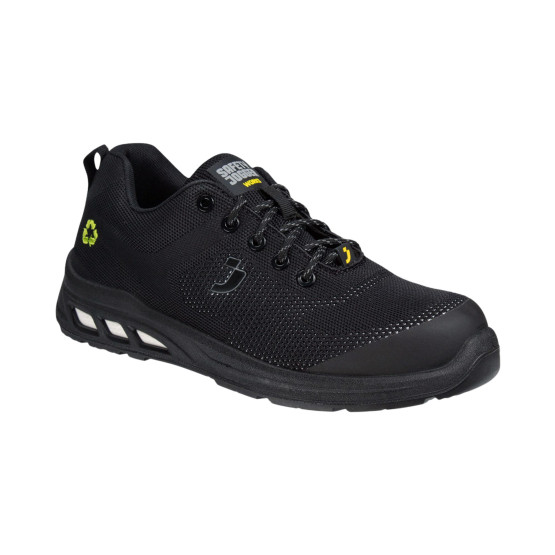 NOIR - Chaussure de sécurité S1P professionnelle de travail noire EN ISO 20345 S1P mixte logistique artisan manutention chantie