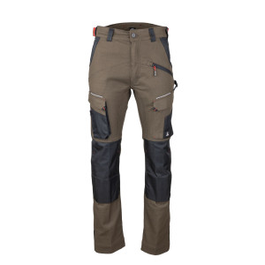 GRIS/NOIR - Pantalon de travail professionnel homme transport chantier manutention artisan