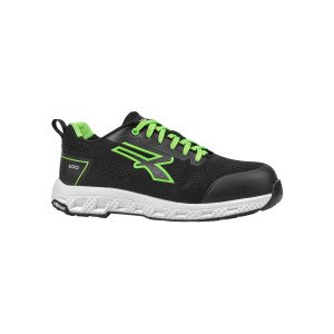NOIR/VERT - Chaussure de sécurité S1PS professionnelle de travail noire EN ISO 20345 S1PS mixte chantier logistique artisan tra