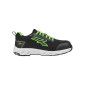 NOIR/VERT - Chaussure de sécurité S1PS professionnelle de travail noire EN ISO 20345 S1PS mixte artisan logistique chantier man