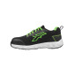 NOIR/VERT - Chaussure de sécurité S1PS professionnelle de travail noire EN ISO 20345 S1PS mixte artisan logistique chantier man