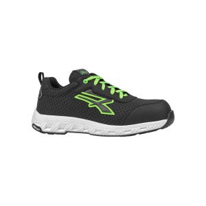 NOIR/VERT - Chaussure de sécurité S3S professionnelle de travail noire EN ISO 20345 S3S mixte manutention artisan transport cha