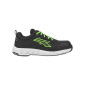NOIR/VERT - Chaussure de sécurité S3S professionnelle de travail noire EN ISO 20345 S3S mixte logistique artisan transport chan