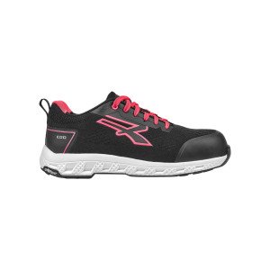 NOIR/ROSE - Chaussure de sécurité S1PS professionnelle de travail noire EN ISO 20345 S1PS femme transport chantier logistique a