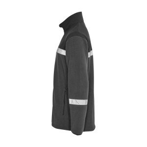 NOIR/ROUGE - Veste polaire professionnelle de travail à manches longues homme transport chantier manutention artisan