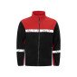NOIR/ROUGE - Veste polaire professionnelle de travail à manches longues homme logistique artisan transport chantier