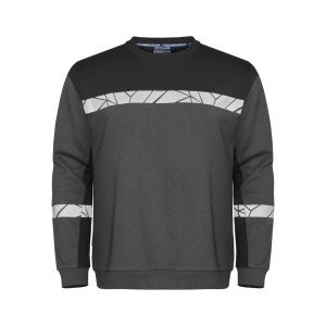 MARINE/NOIR - Sweat professionnel de travail homme manutention chantier logistique artisan