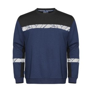 MARINE/NOIR - Sweat professionnel de travail homme manutention artisan logistique chantier