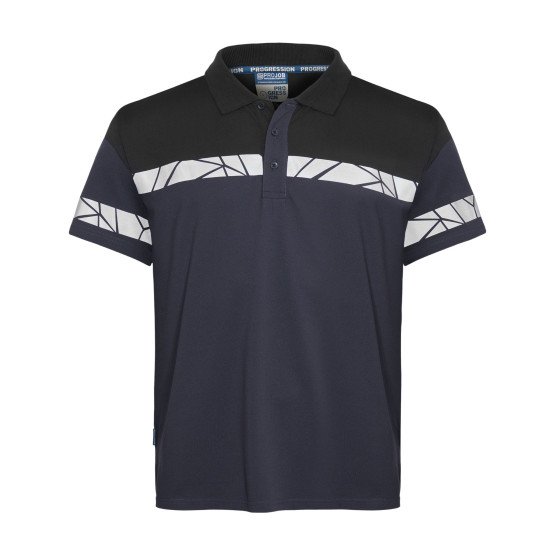 MARINE/NOIR - Polo professionnel de travail homme artisan transport chantier logistique