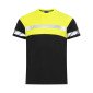 NOIR/FLUO - Tee-shirt professionnel de travail à manches courtes homme transport artisan logistique chantier