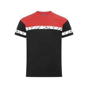 NOIR/ROUGE - Tee-shirt professionnel de travail à manches courtes homme transport artisan manutention chantier