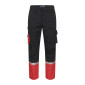 NOIR/ROUGE - Pantalon de travail professionnel homme logistique chantier transport artisan
