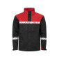 NOIR/ROUGE - Veste de travail professionnelle à manches longues homme manutention artisan transport chantier