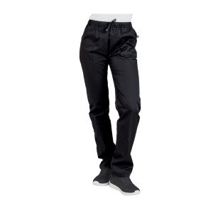 NOIR - Pantalon élastiqué professionnel de travail mixte aide a domicile infirmier auxiliaire de vie médical