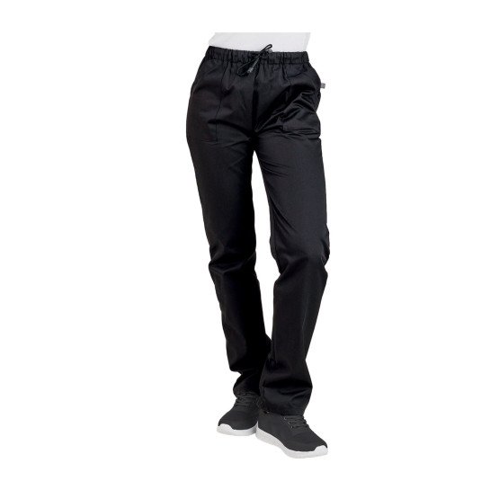NOIR - Pantalon élastiqué professionnel de travail mixte auxiliaire de vie médical aide a domicile infirmier