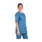 BLEU - Tunique professionnelle de travail à manches courtes femme auxiliaire de vie infirmier aide a domicile médical