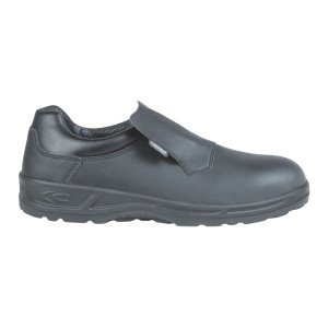 NOIR - Chaussure de cuisine de sécurité S1 professionnelle de travail noire EN ISO 20345 S1 mixte restaurant serveur restaurati
