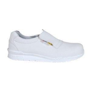 BLANC - Chaussure de cuisine de sécurité S2 professionnelle de travail blanche noire EN ISO 20345 S2 mixte restaurant serveur c