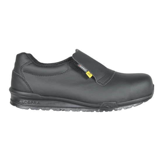 NOIR - Chaussure de cuisine de sécurité S2 professionnelle de travail blanche noire EN ISO 20345 S2 mixte serveur hôtel restaur