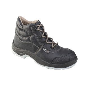 NOIR - Chaussure haute de sécurité S3 professionnelle de travail noire en cuir EN ISO 20345 S3 mixte chantier entretien artisan 