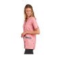ROSE/CAMELIA - Tunique professionnelle de travail blanche à manches courtes femme infirmier aide a domicile médical auxiliaire 