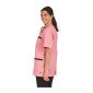ROSE/NOIR - Tunique professionnelle de travail à manches courtes femme auxiliaire de vie médical aide a domicile infirmier