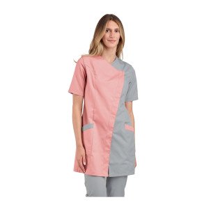 ROSE/PERLE - Blouse professionnelle de travail à manches courtes femme aide a domicile infirmier auxiliaire de vie médical