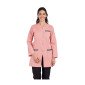 ROSE/CAMELIA - Blouse professionnelle de travail blanche à manches transformables femme crèche entretien école menage