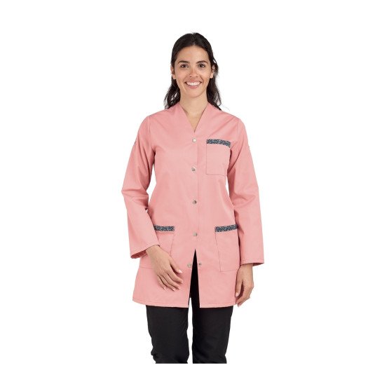ROSE/CAMELIA - Blouse professionnelle de travail blanche à manches transformables femme internat menage foyer entretien