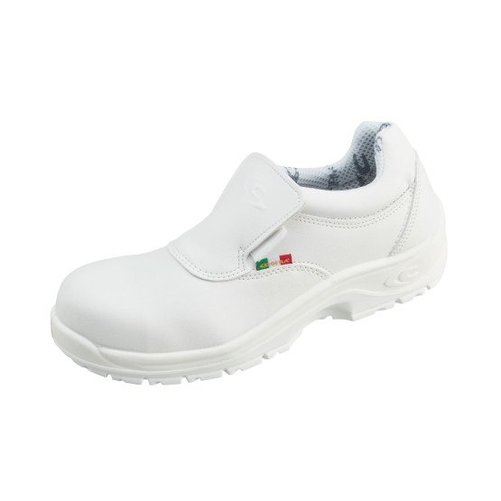BLANC - Chaussure de cuisine de sécurité S2 professionnelle de travail blanche noire EN ISO 20345 S2 mixte restauration cuisine