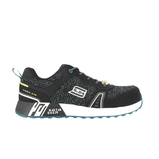 NOIR - Chaussure de sécurité S1PS professionnelle de travail noire EN ISO 20345 S1PS mixte transport chantier logistique artisa