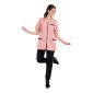 ROSE/NOIR - Tunique professionnelle de travail à manches courtes femme auxiliaire de vie médical aide a domicile infirmier