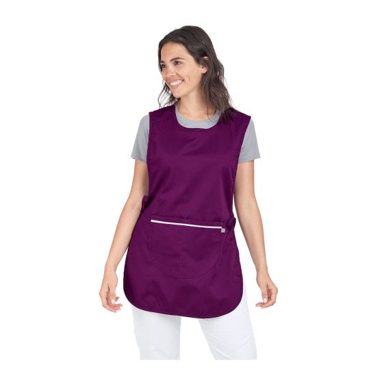 PRUNILLE - Chasuble tablier blouse professionnel blanche femme aide a domicile menage auxiliaire de vie entretien