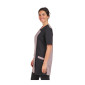 ZINC/NOIR - Blouse professionnelle de travail à manches courtes femme aide a domicile médical auxiliaire de vie infirmier