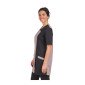 ZINC/NOIR - Blouse professionnelle de travail à manches courtes femme aide a domicile infirmier auxiliaire de vie médical